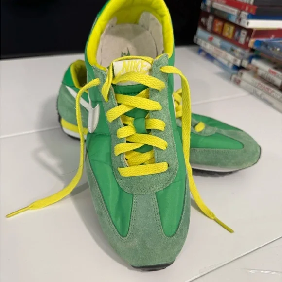 Nike Green and Yellow Sneakers with White Swoosh - Picture 3 of 8